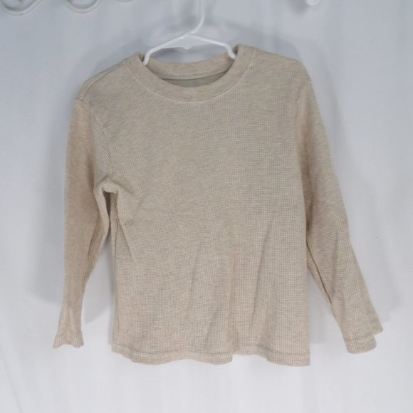 Garanimals Boy Cream Thermal Long Sleeve Shirt Size 4T - Picture 1 of 5